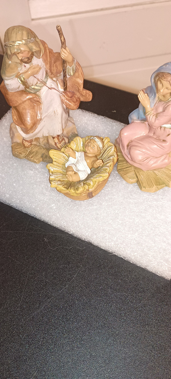 FONTANINI 5" NATIVITY 5"-CENTENNIAL COLLECTION   FIGURINES HOLY FAMILY. 3-PIECE SET-NEW IN BOXN