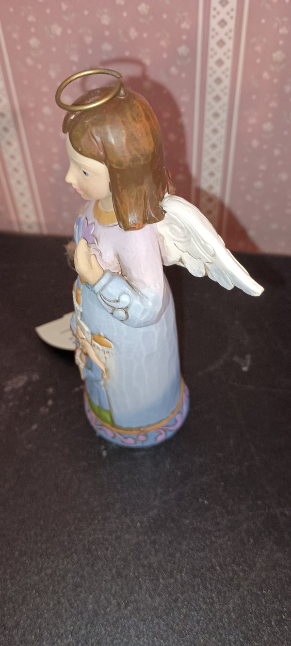2018-JIM SHORE PINT SIZED ANGEL WITH NATIVITY SCENE-NEW