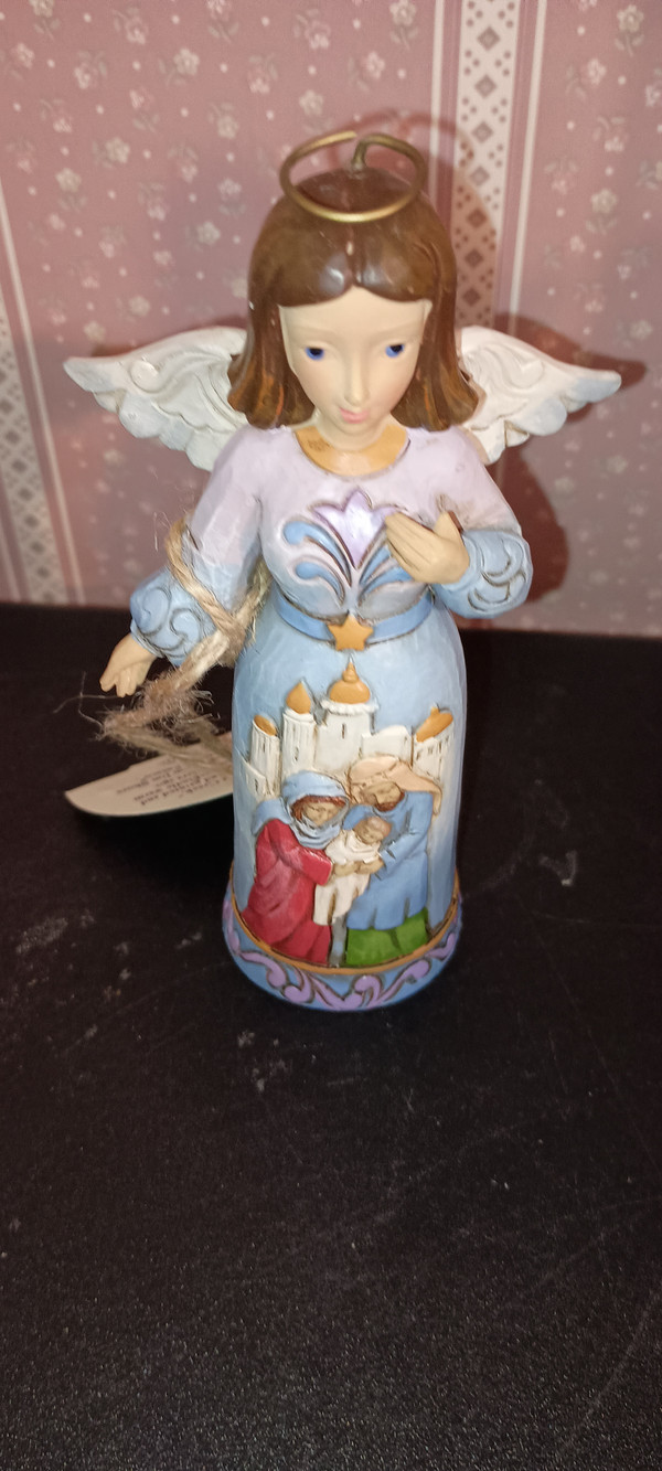2018-JIM SHORE PINT SIZED ANGEL WITH NATIVITY SCENE-NEW
