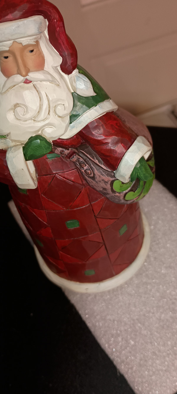 JIM SHORE-2019 FIGURINE-SANTA WITH SATCHEL-NEW IN BOX