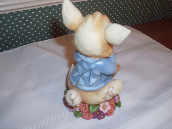 JIM SHORE 2018-PINT SIZED EASTER FIGURINE-BUNNY WITH BASKET-NEW IN BOX