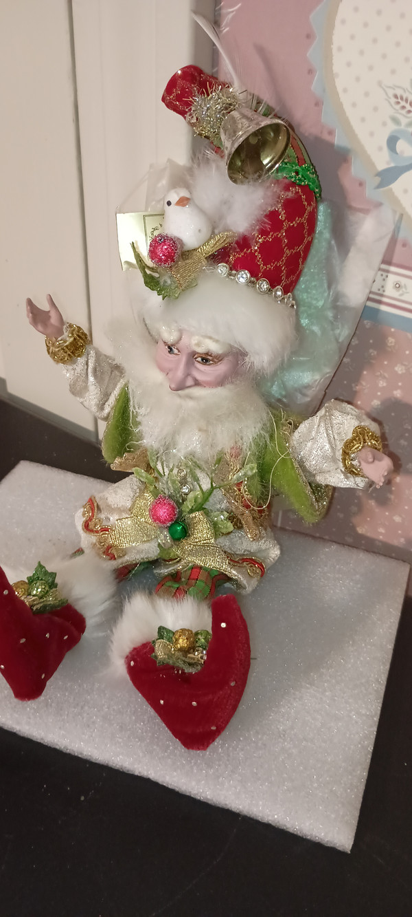 MARK ROBERTS 2018-SMALL 11"H DECK THE HALLS FAIRY-NEW IN BOX