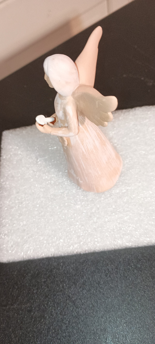 TERRA COTTA ANGEL WITH HOE FIGURINE