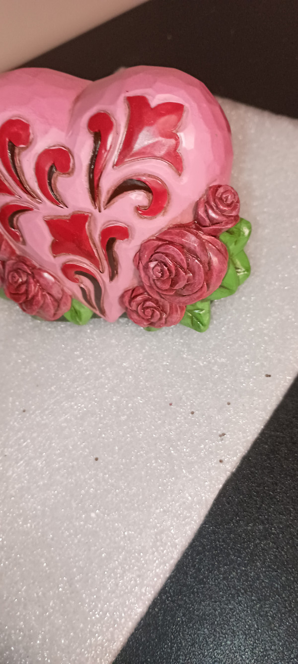 JIM SHORE-2019 MINI HEART WITH ROSES FIGURINE- NEW IN BOX