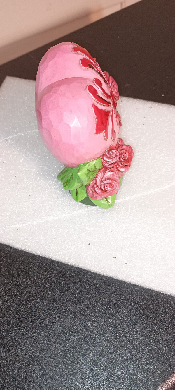 JIM SHORE-2019 MINI HEART WITH ROSES FIGURINE- NEW IN BOX