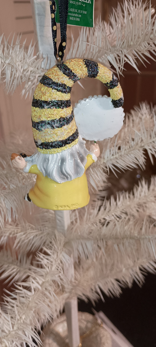 KURT ADLER-2021-SUNFLOWER ORNAMENT-"SAVE THE BEES"-NEW