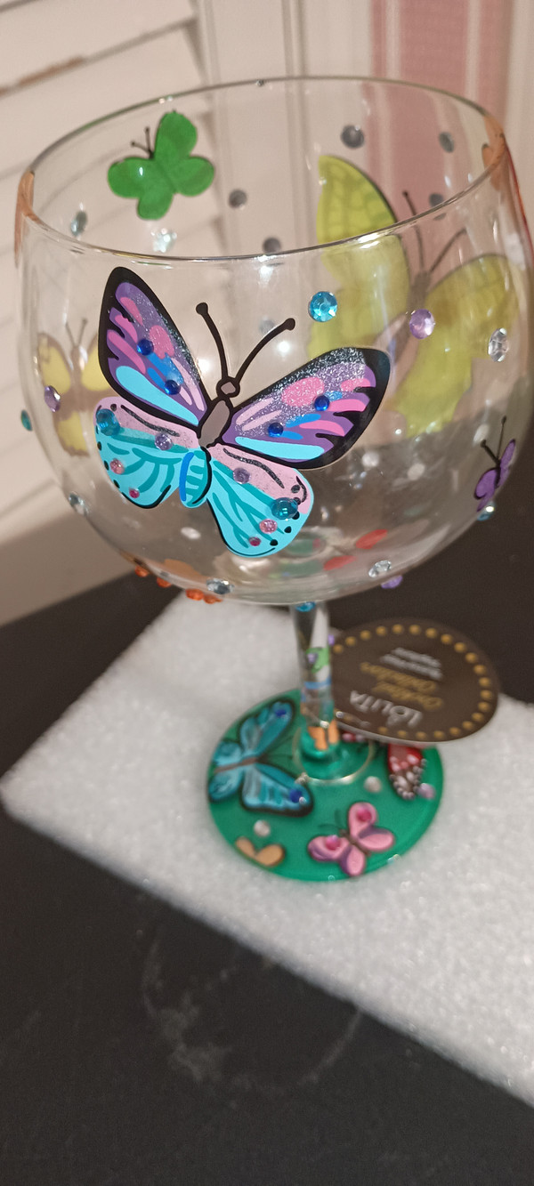 LOLITA-2021 BUTTERFLIES COCKTAIL  GLASS- NEW IN BOX