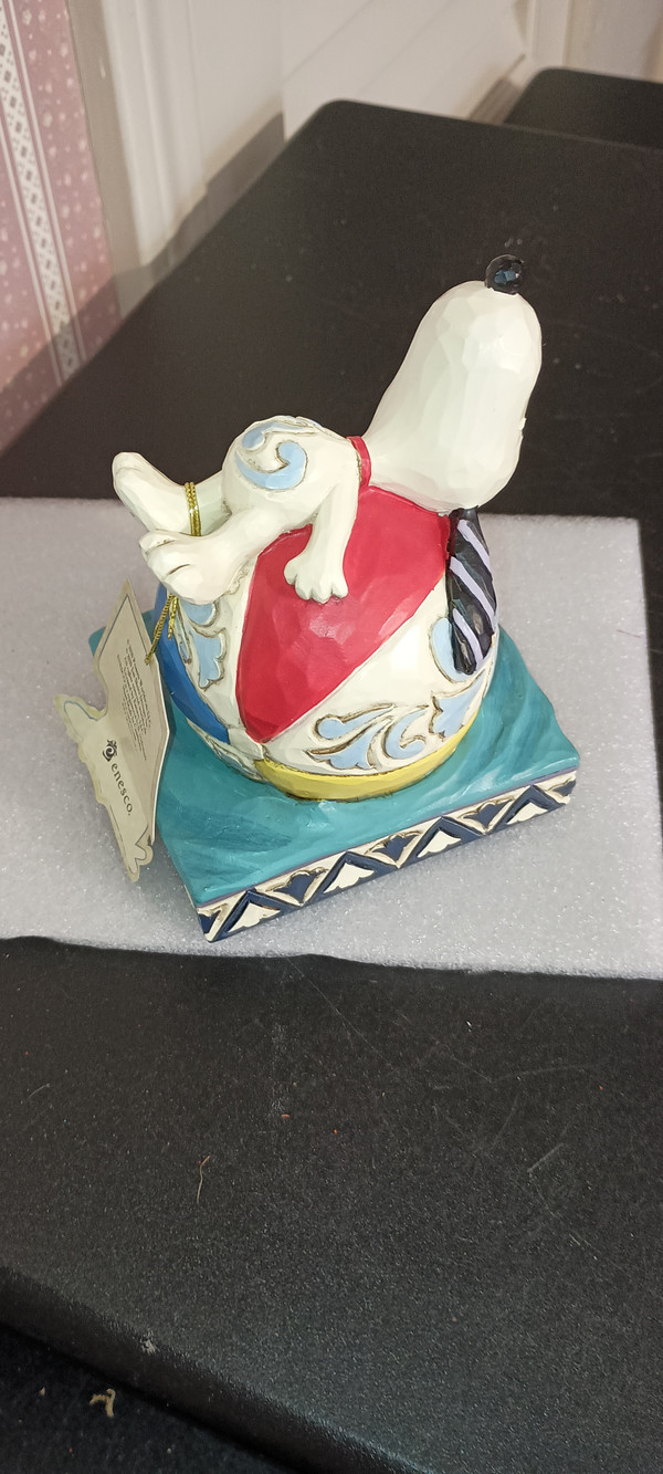 JIM SHORE/PEANUTS-SNOOPY ON BEACH BALL-NEW IN BOX