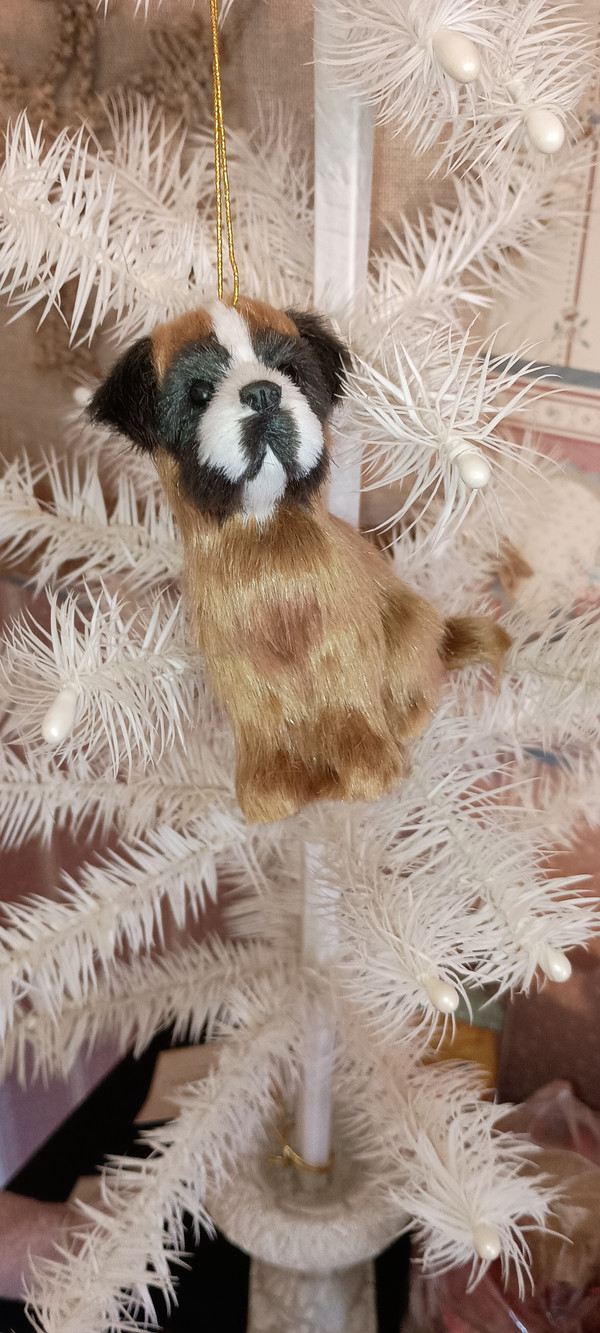 KURT ADLER-4" PLUSH BOXER ORNAMENT-NEW