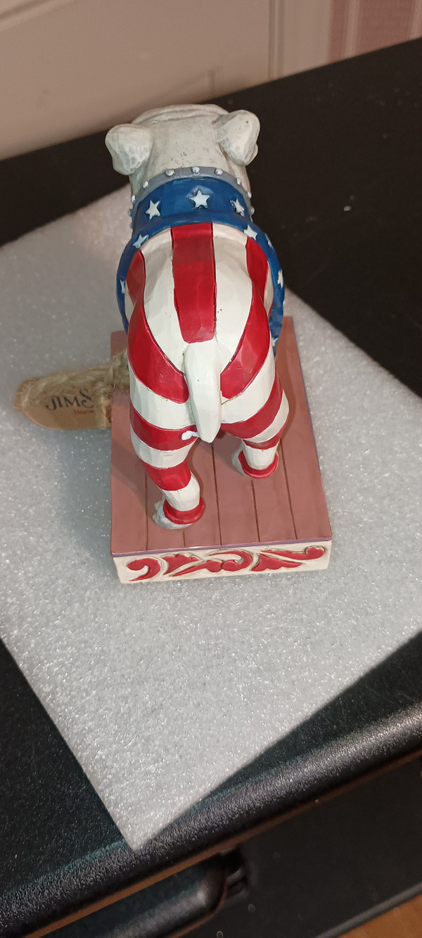JIM SHORE PINT SIZE PATRIOTIC BULLDOG FIGURINE