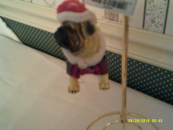 KURT ADLER- PET PARADE- TAN PUG-NEW