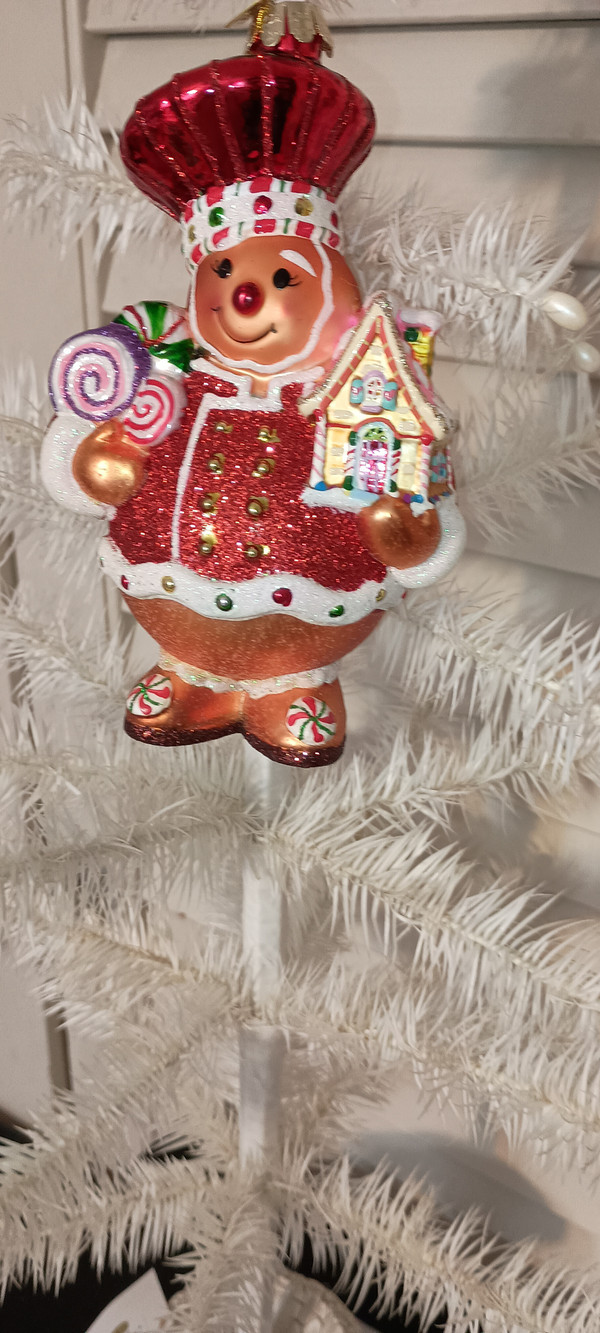 KURT ADLER 2023-BELLISSIMO 6"H GINGERBREAD MAN ORNAMENT-NEW IN BOX