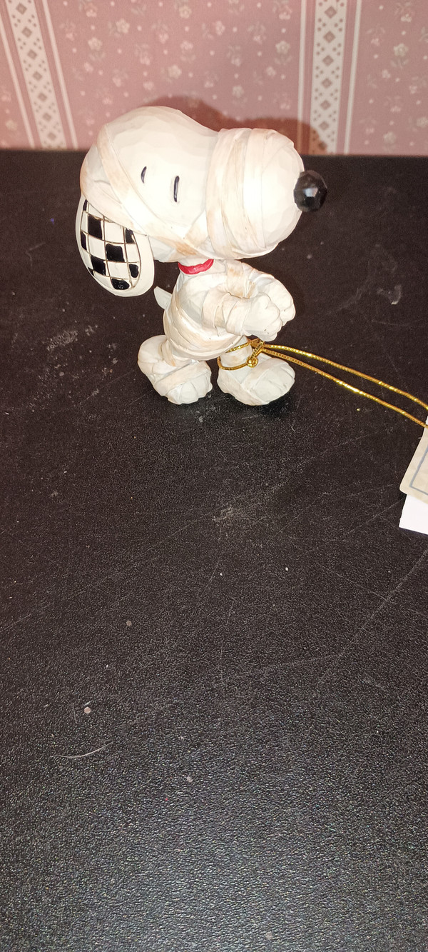 2022-PEANUTS/JIM SHORE MINI SNOOPY FIGURINE-SNOOPY AS A MUMMY-NEW IN BOX