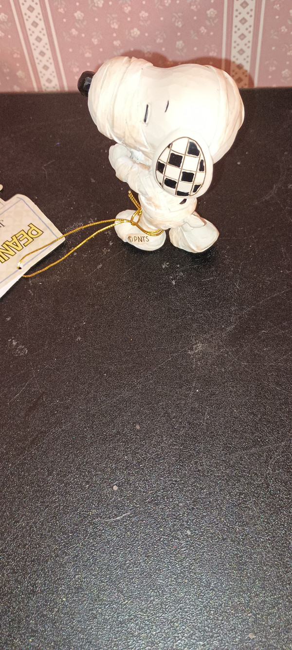 2022-PEANUTS/JIM SHORE MINI SNOOPY FIGURINE-SNOOPY AS A MUMMY-NEW IN BOX