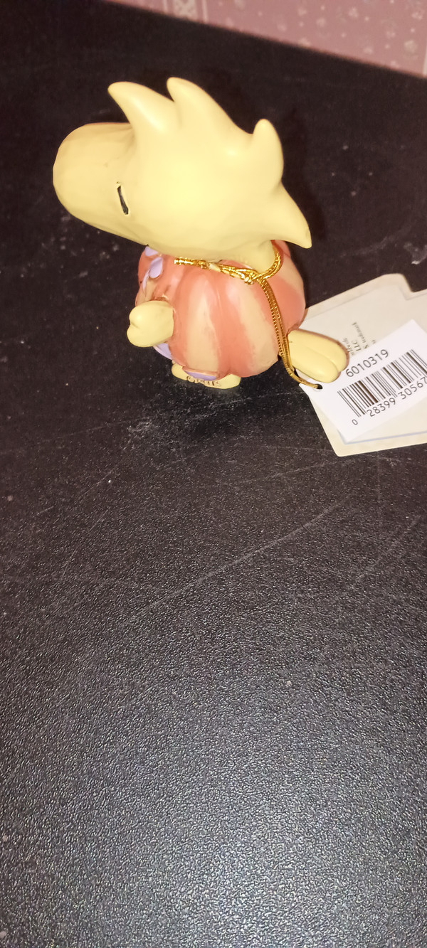 JIM SHORE/PEANUTS MINI HALLOWEEN FIGURINE-WOODSTOCK AS A PUMPKIN-NEW IN BOX