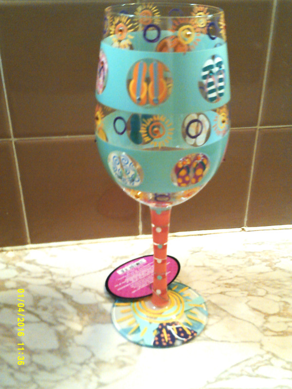 LOLITA-2022 WINE GLASS-FLIP FLOPS-NEW IN BOX