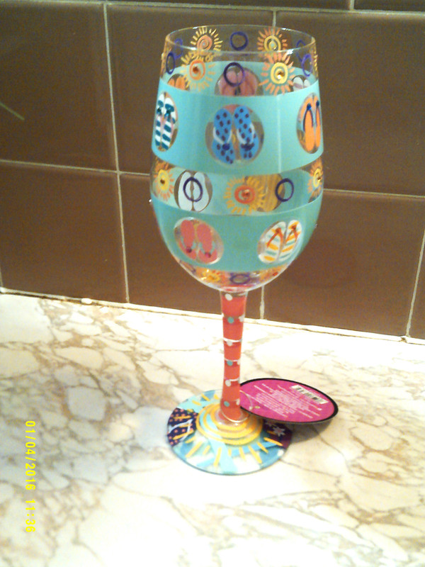 LOLITA-2022 WINE GLASS-FLIP FLOPS-NEW IN BOX