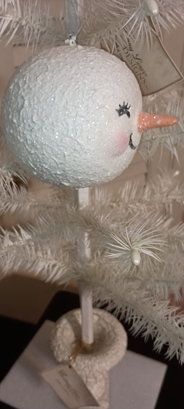BETHANY LOWE-2024 WINKING SNOWMAN ORNAMENT-NEW