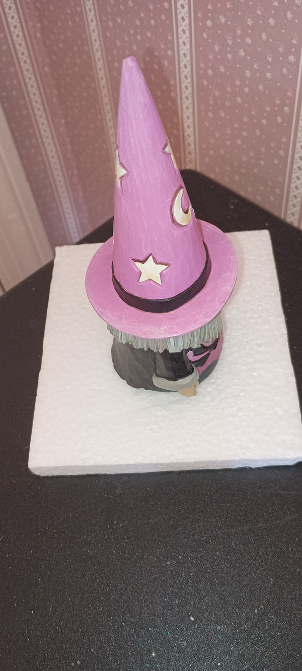 JIM SHORE HALLOWEEN WITCH GNOME FIGURE-NEW IN BOX