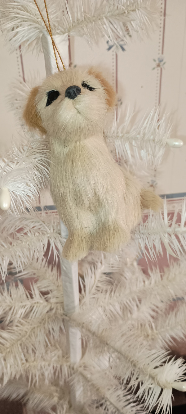 KURT ADLER FURRY DOG ORNAMENT-GOLDEN RETRIEVER -NEW 2023