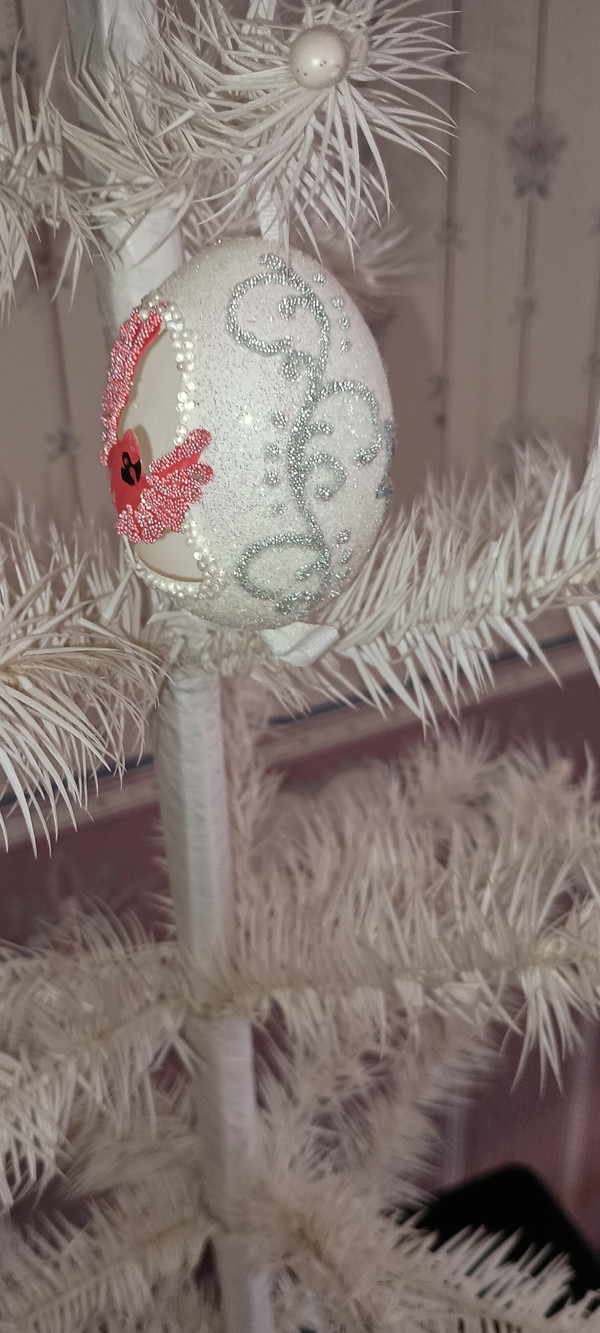PETER PRIESS-2019 CHRISTMAS EGGSHELL ORNAMENT-CARDINAL-NEW