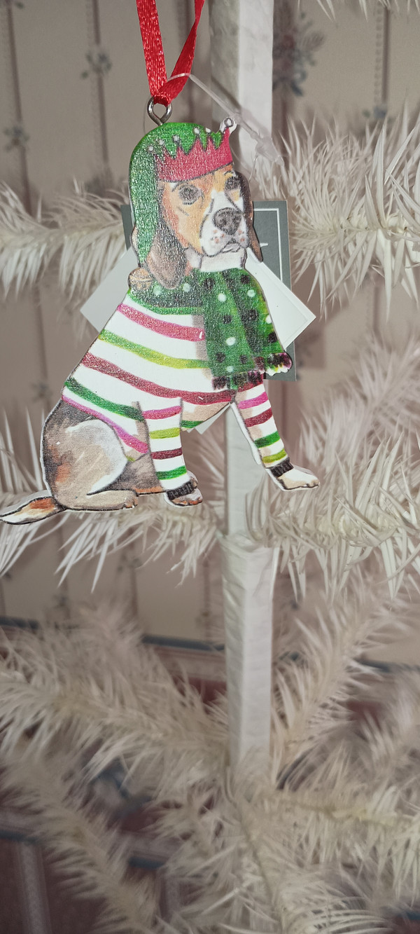 GALLERIE II- 2023 PET LOVE DOG ORNAMENT-ELF DOG-NEW