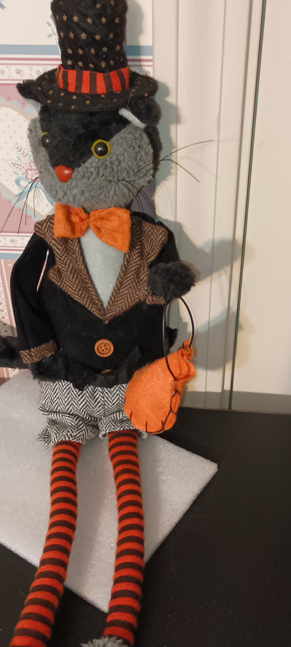 GALLERIE II-HALLOWEEN BLACK CAT TRICK OR TREATER DOLL-NEW 2020