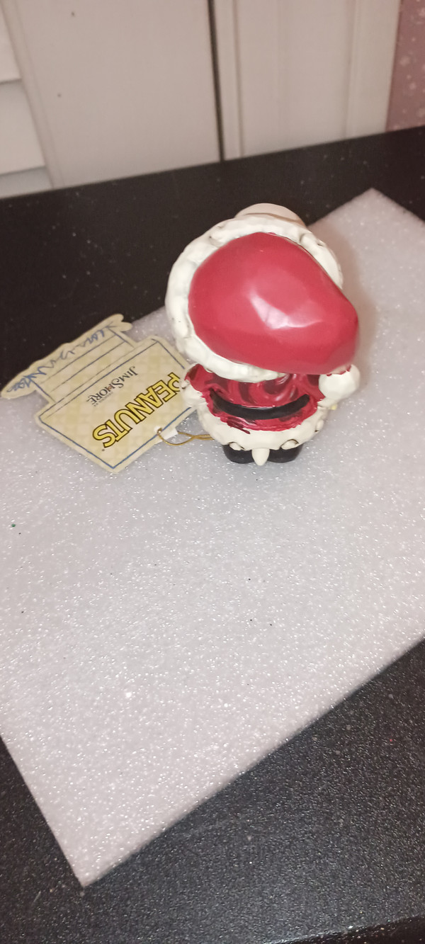 PEANUTS BY JIM SHORE MINI SNOOPY SANTA FIGURE-NEW IN BOX.