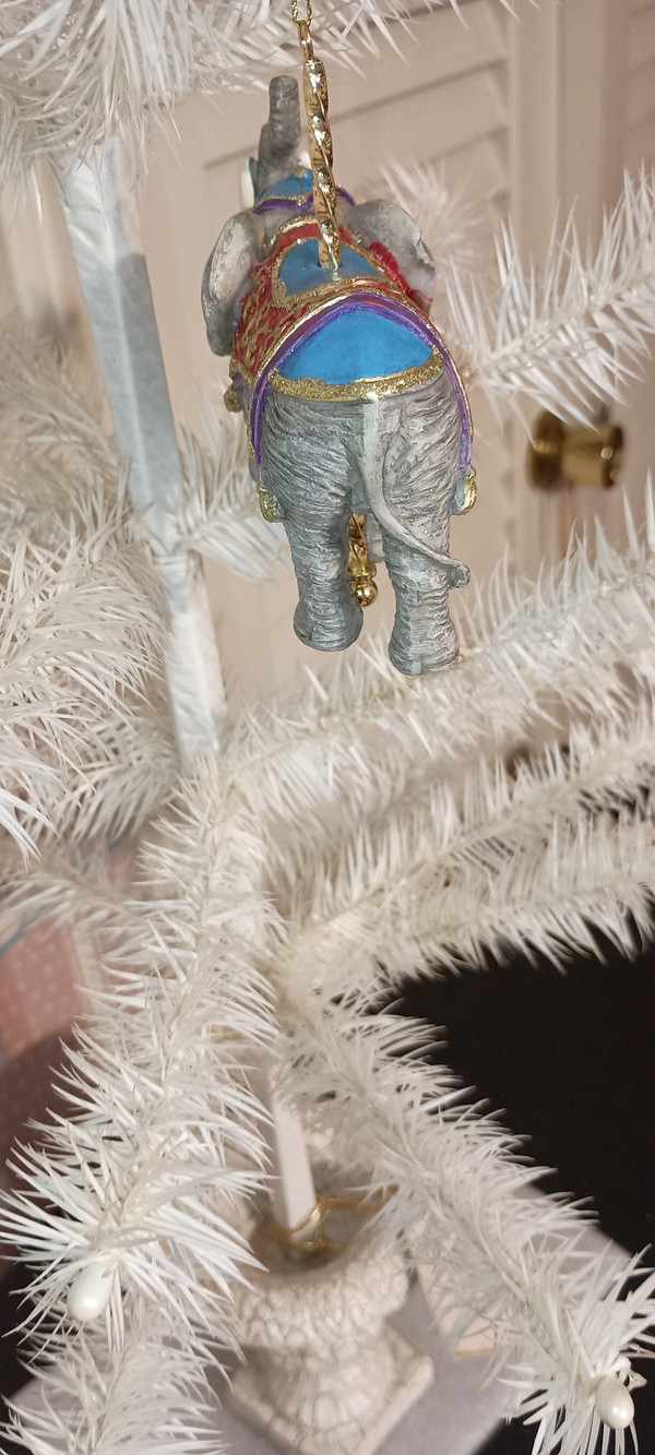 KURT ADLER-2024 CAROUSEL ELEPHANT ORNAMENT-NEW