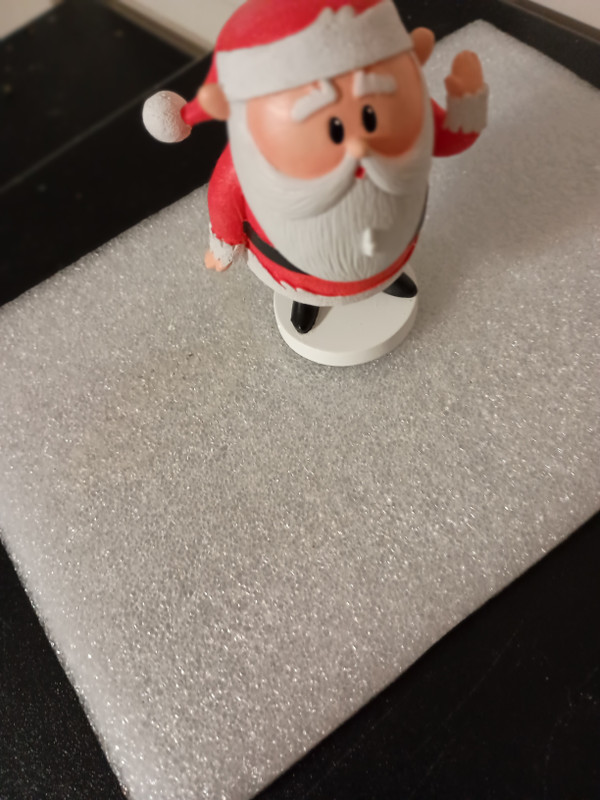 ENESCO=KAWAII-RUDOLPH THE RED NOSE REINDEER-SANTA FIGURE-NEW IN BOX
