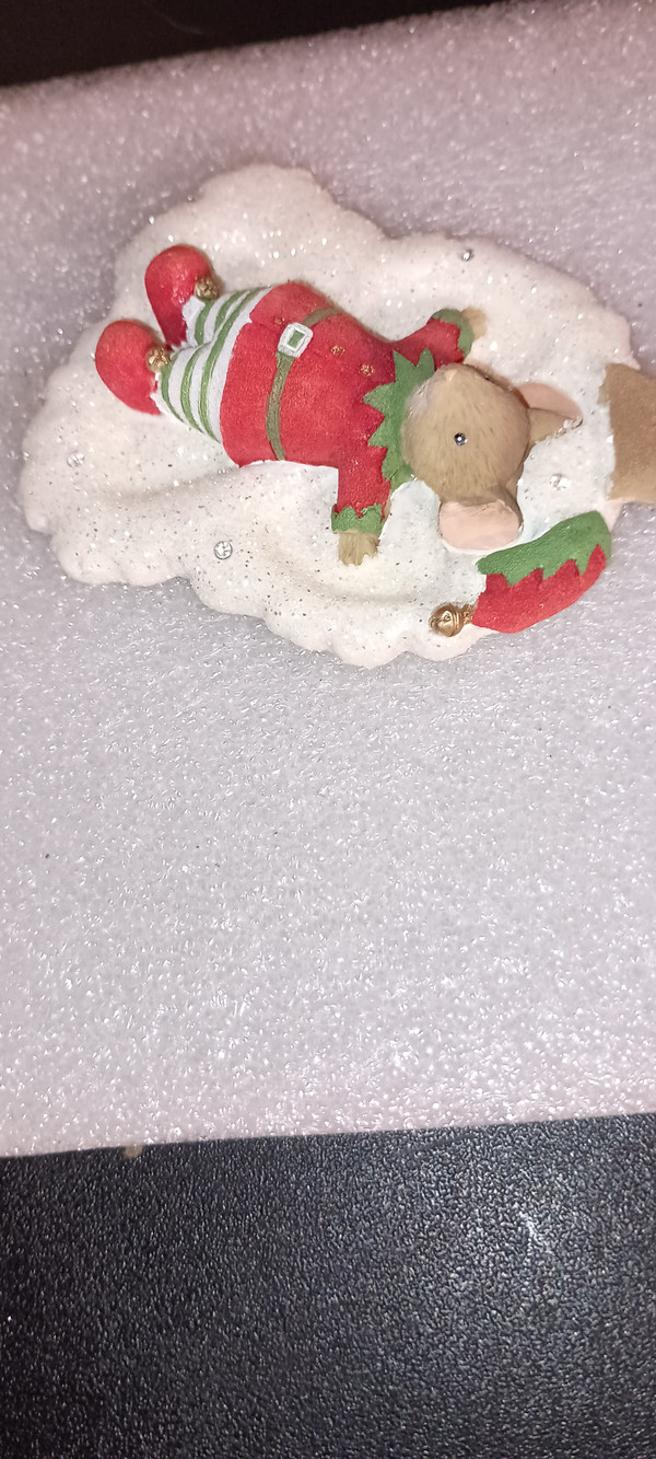 TAILS WITH HEART-MOUSE IN THE HOUSE-SUGAR ANGEL FIGURE-NEW IN BOX.