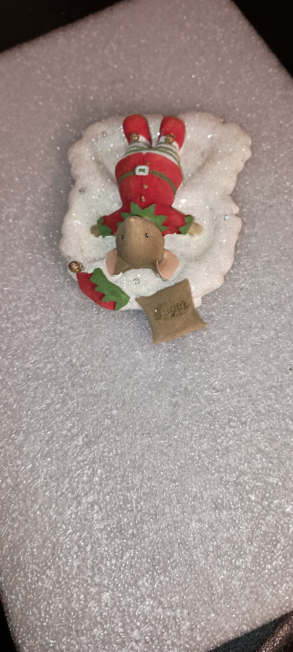 TAILS WITH HEART-MOUSE IN THE HOUSE-SUGAR ANGEL FIGURE-NEW IN BOX.