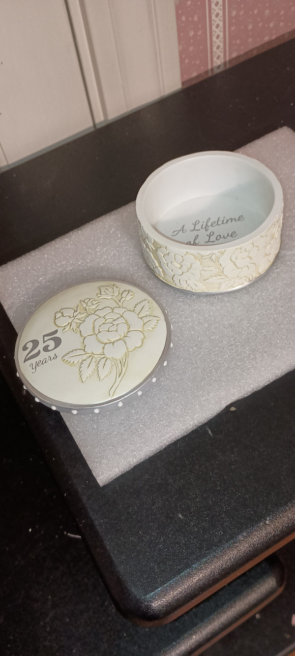 ENESCO-GREGG GIFTS- 25TH ANNIVERSARY KEEPAKE BOX-NEW