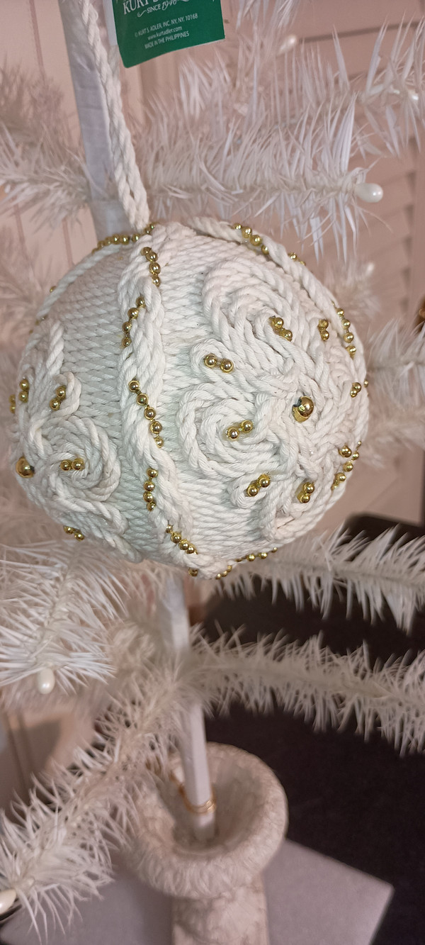 KURT ADLER- MACRAME DROP ORNAMENT-NEW 2022