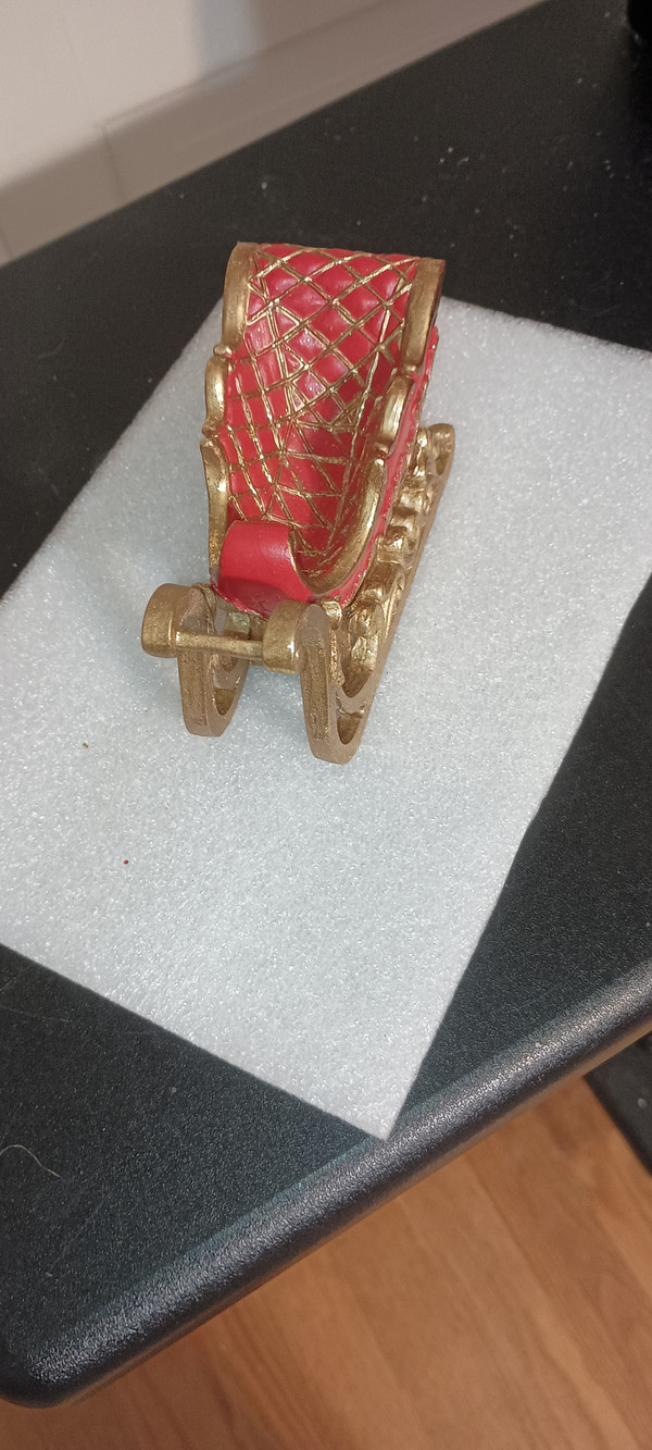 ROMAN-JOSEPH STUDIO-OLD ST. NICK SLEIGH FIGURE/PLACECARD HOLDER-NEW-2019