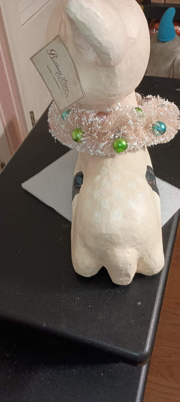 BETHANY LOWE-2023 SWEET CHRISTMAS PASTEL FAWN WITH WREATH-NEW