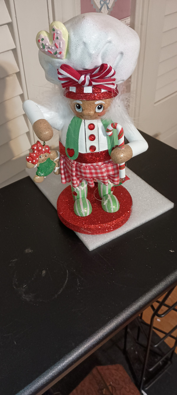 HOLLY ADLER 10"H GINGERBREAD BAKER GIRL NUTCRACKER-2024-NEW IN BOX