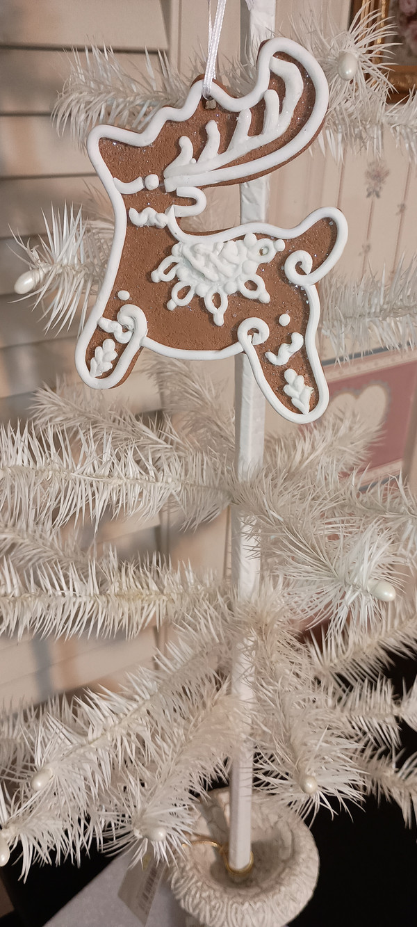 KURT ADLER-2025-GINGERBREAD DEER ORNAMENT-NEW-2025