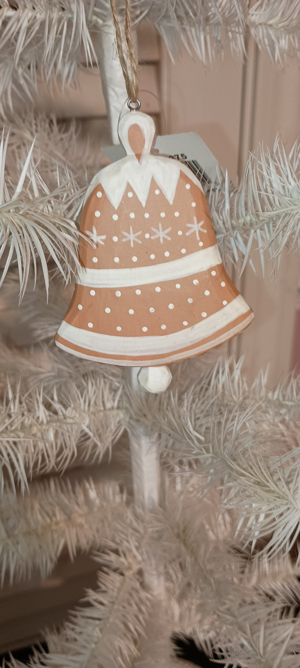 GALLERIE II- 2021-HAND MADE-GINGERBREAD BELL ORNAMENT-NEW