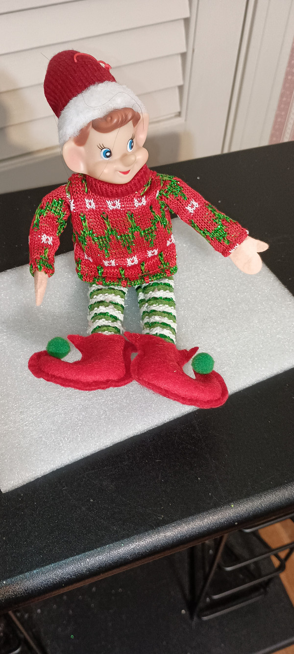 KURT ADLER FABRIC CHRISTMAS ELF-B-AS SHOWN -NEW 2022
