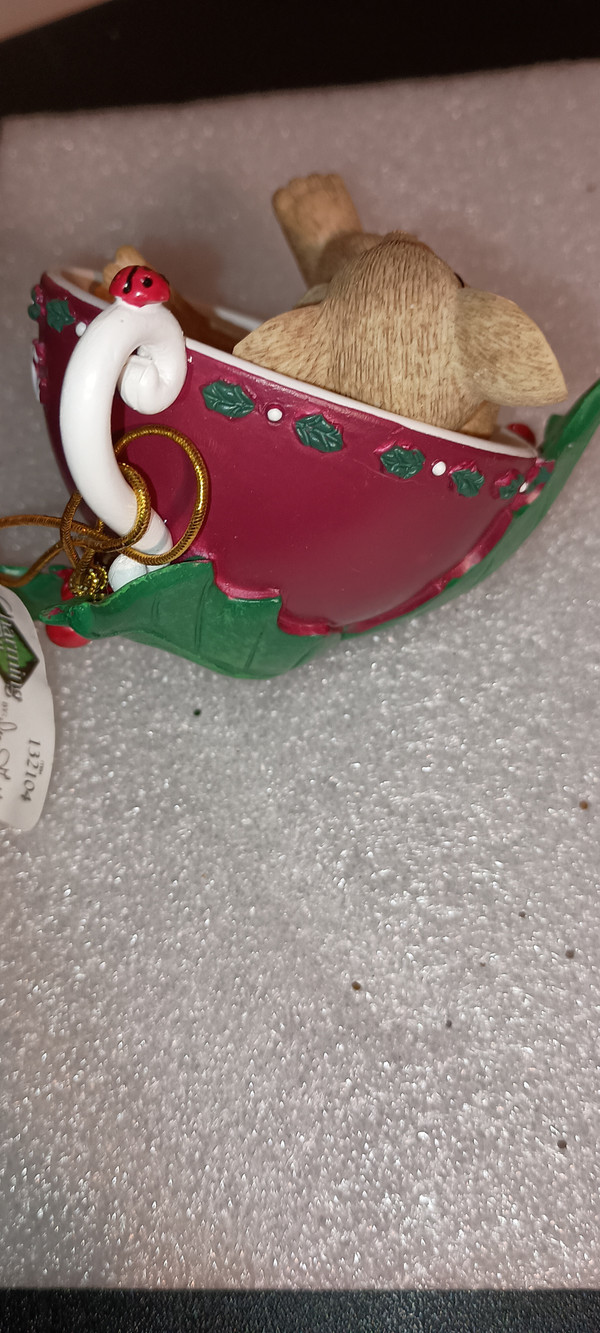 CHARMING TAILS-MOUSE IN EGGNOG CUP-NEW IN BOX