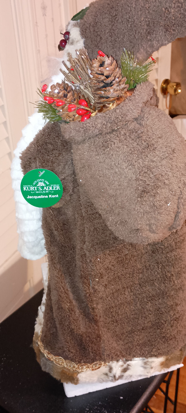 KURT ADLER-18"H WOODLAND SANTA-NEW