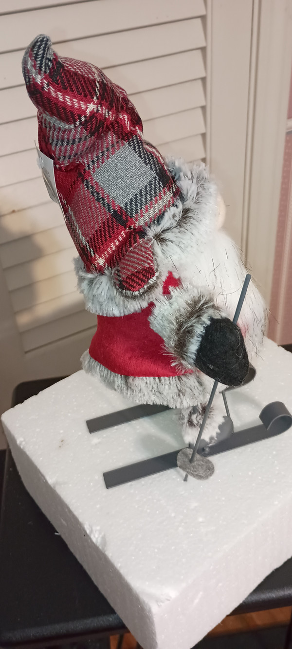 GALLERIE 11-LUMBERJACK GNOME ON SKIS SOFT FIGURE-NEW