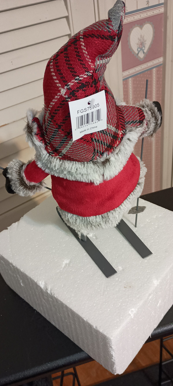 GALLERIE 11-LUMBERJACK GNOME ON SKIS SOFT FIGURE-NEW