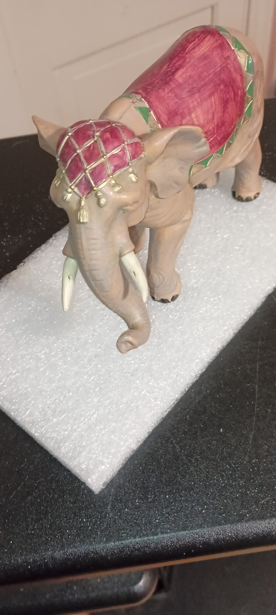 FONTANINI- 2022- NATIVITY ANIMAL FIGURINE-ELEPHANT WITH BLANKET-NEW IN BOX