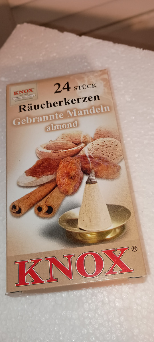 KNOX- FRAGRANCE INCENSE CONES-ALMOND.NEW IN BOX