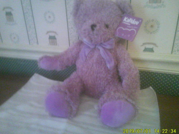 KALIDOU 2023-LARGE LAVENDER BEAR WITH BOW-NEW