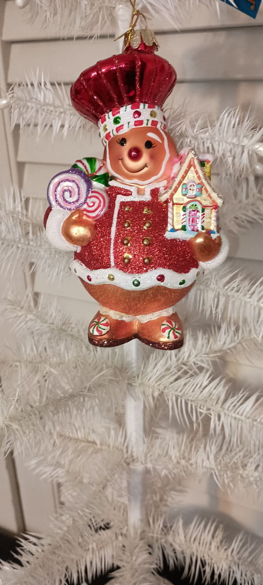 KURT ADLER 2023-BELLISSIMO 6"H GINGERBREAD MAN ORNAMENT-NEW IN BOX