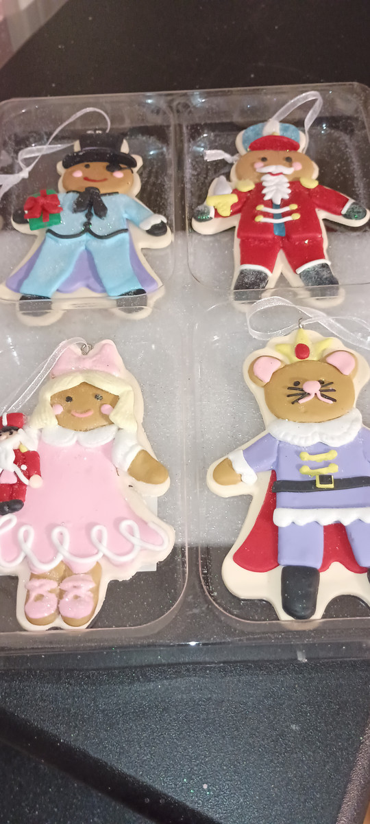 KURT ADLER -2024 NUTCRACKER SUITE COOKIE ORNAMENTS-4 PIECE BOX SET-NEW