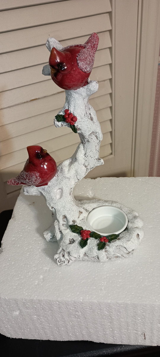ROMAN CARDINAL TREE BRANCH VOTIVE CANDLE HOLDER-NEW